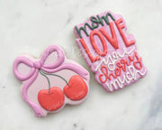 Cookie Cutters - Mom, LOVE you Cherry Much Cookie Cutter Set - Set of 2 - Cookie Cutters - The Sweet Designs Shoppe - TSDS - - ALL,Cookie Cutter,fruit,fruits,Fruits and Vegetables,MOM,Mom Plaque,mother,Mothers Day,Plaque,Plaques,PLAQUES HANDLETTERING,Promocode,regular sets,set,STL