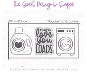 Cookie Cutters - Mom Love you LOADS , Detergent, Washer Cookie Cutter Set - Set of 3 - Cookie Cutters - The Sweet Designs Shoppe - TSDS - - ALL,Cookie Cutter,Mini Set,Mini Sets,MOM,mother,Mothers Day,Promocode,regular sets,set,sets,STL