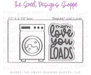 Cookie Cutters - Mom Love you LOADS , Detergent, Washer Cookie Cutter Set - Set of 3 - Cookie Cutters - The Sweet Designs Shoppe - TSDS - - ALL,Cookie Cutter,Mini Set,Mini Sets,MOM,mother,Mothers Day,Promocode,regular sets,set,sets,STL
