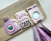 Cookie Cutters - Mom Love you LOADS , Detergent, Washer Cookie Cutter Set - Set of 3 - Cookie Cutters - The Sweet Designs Shoppe - TSDS - - ALL,Cookie Cutter,Mini Set,Mini Sets,MOM,mother,Mothers Day,Promocode,regular sets,set,sets,STL