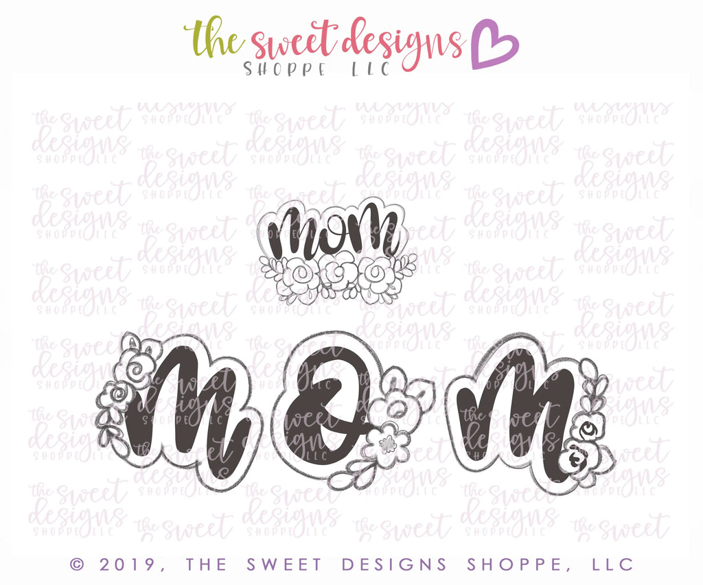 Cookie Cutters - Mom Mini Set - Cookie Cutters - Sweet Designs Shoppe - Set of 4 Mom Minis - ALL, Cookie Cutter, Mini Sets, MOM, mother, mothers DAY, Promocode, set