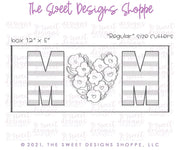 Cookie Cutters - MOM with Flowery Heart - Cookie Cutters - The Sweet Designs Shoppe - TSDS - - ALL,Cookie Cutter,Flower,Flowers,Leaves and Flowers,Mini Sets,MOM,mother,mothers DAY,Nature,Promocode,regular sets,set,Trees Leaves and Flowers,valentine,valentines