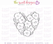 Cookie Cutters - MOM with Flowery Heart - Cookie Cutters - The Sweet Designs Shoppe - TSDS - - ALL,Cookie Cutter,Flower,Flowers,Leaves and Flowers,Mini Sets,MOM,mother,mothers DAY,Nature,Promocode,regular sets,set,Trees Leaves and Flowers,valentine,valentines