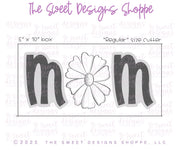 Cookie Cutters - MOM with Oval Daisy Set - Set of 2 - Cookie Cutters - The Sweet Designs Shoppe - TSDS - - ALL,Cookie Cutter,MOM,Mom Plaque,mother,Mothers Day,Plaque,Plaques,PLAQUES HANDLETTERING,Promocode,regular sets,set,STL