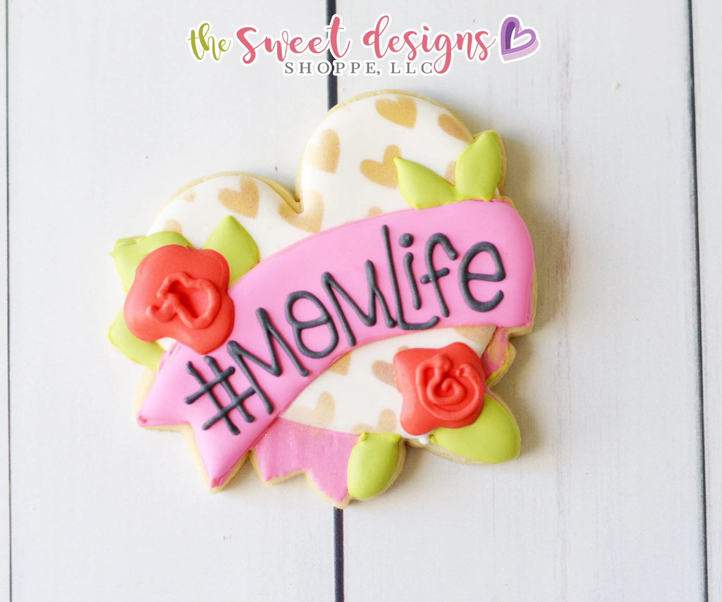 Cookie Cutters - MomLife Heart - Cookie Cutter - The Sweet Designs Shoppe - - ALL, Cookie Cutter, CROWN, Customize, MOM, mother, mothers DAY, Plaque, Promocode, Valentine, Valentines