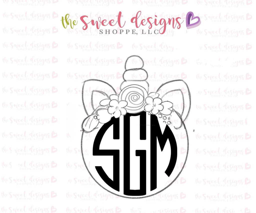 Cookie Cutters - Monogram Unicorn Plaque - Cookie Cutter - The Sweet Designs Shoppe - - ALL, Cookie Cutter, Customize, fantasy, Kids / Fantasy, Monogram, Plaque, Promocode, Unicorn