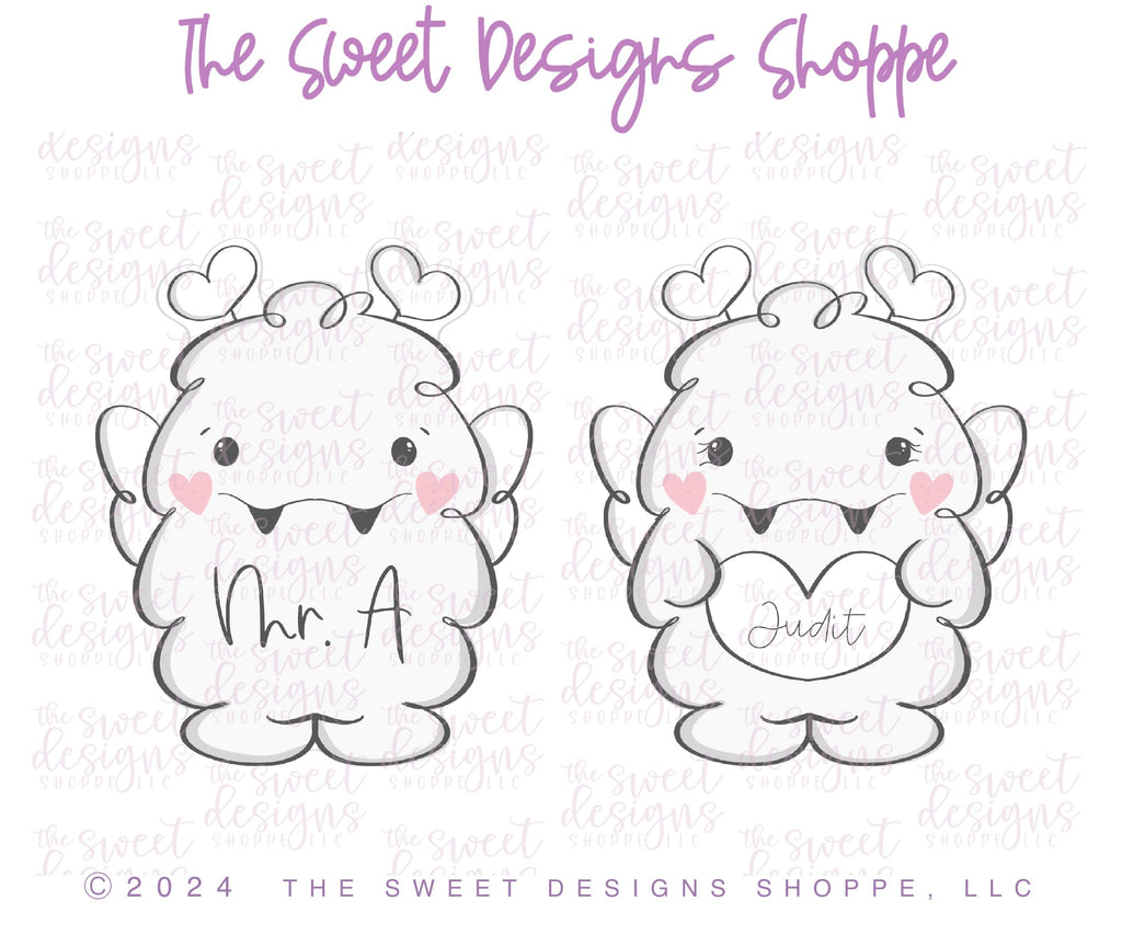 Cookie Cutters - Monster Hug - Cookie Cutter - The Sweet Designs Shoppe - TSDS - - ALL,Cookie Cutter,kids,Kids / Fantasy,monster,monster hug,monster hugs plaque,Promocode,STL,valentine,Valentines