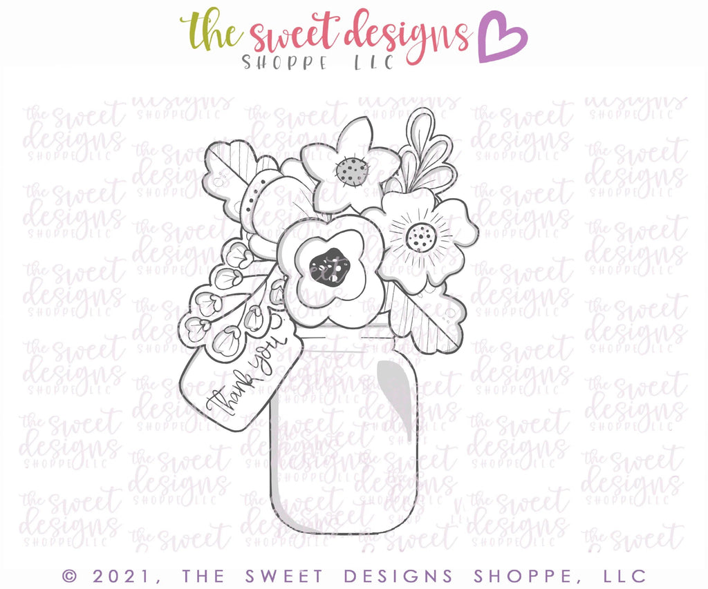 Cookie Cutters - Mothers Day Bouquet Platter Set with Mason Jar - Cookie Cutters - The Sweet Designs Shoppe - TSDS - - ALL,Cookie Cutter,Easter / Spring,Flowers,Mini Sets,mother,Mothers Day,mug,mugs,Nature,NURSE APPRECIATION,Promocode,set,STL,teacher appreciation,Valentine,Valentines,Valentines couples