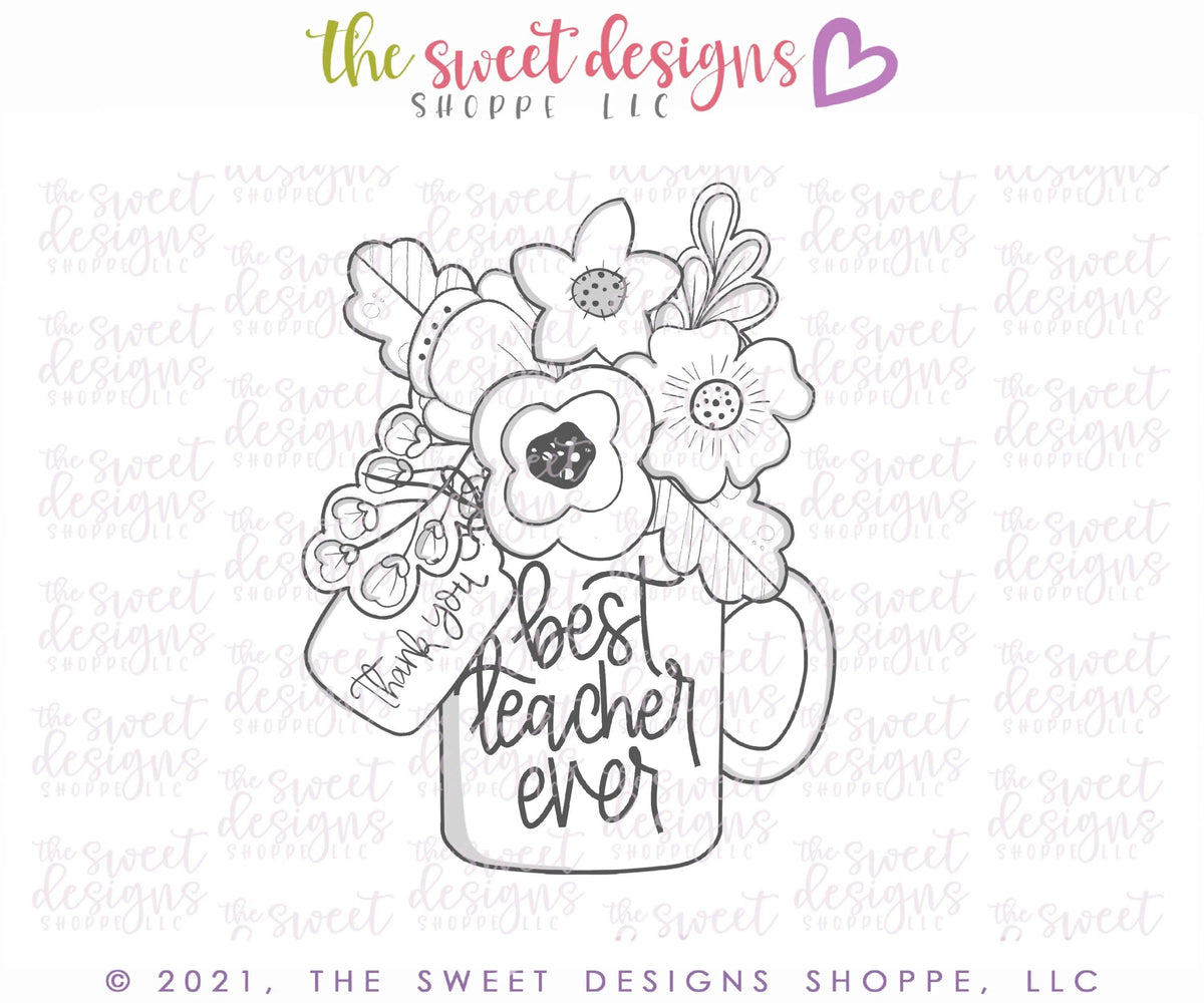 Cookie Cutters - Mothers Day Bouquet Platter Set with Mug - Cookie Cutters - The Sweet Designs Shoppe - TSDS - - ALL,Cookie Cutter,Easter / Spring,Flowers,Mini Sets,mother,Mothers Day,mug,mugs,Nature,NURSE APPRECIATION,Promocode,set,teacher appreciation,Valentine,Valentines,Valentines couples