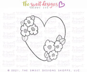 Cookie Cutters - Mother's Day Floral Heart - Cookie Cutter - The Sweet Designs Shoppe - TSDS - - ALL,Cookie Cutter,MOM,mother,Mothers Day,Promocode,valentines,Wedding,Wedding Favors
