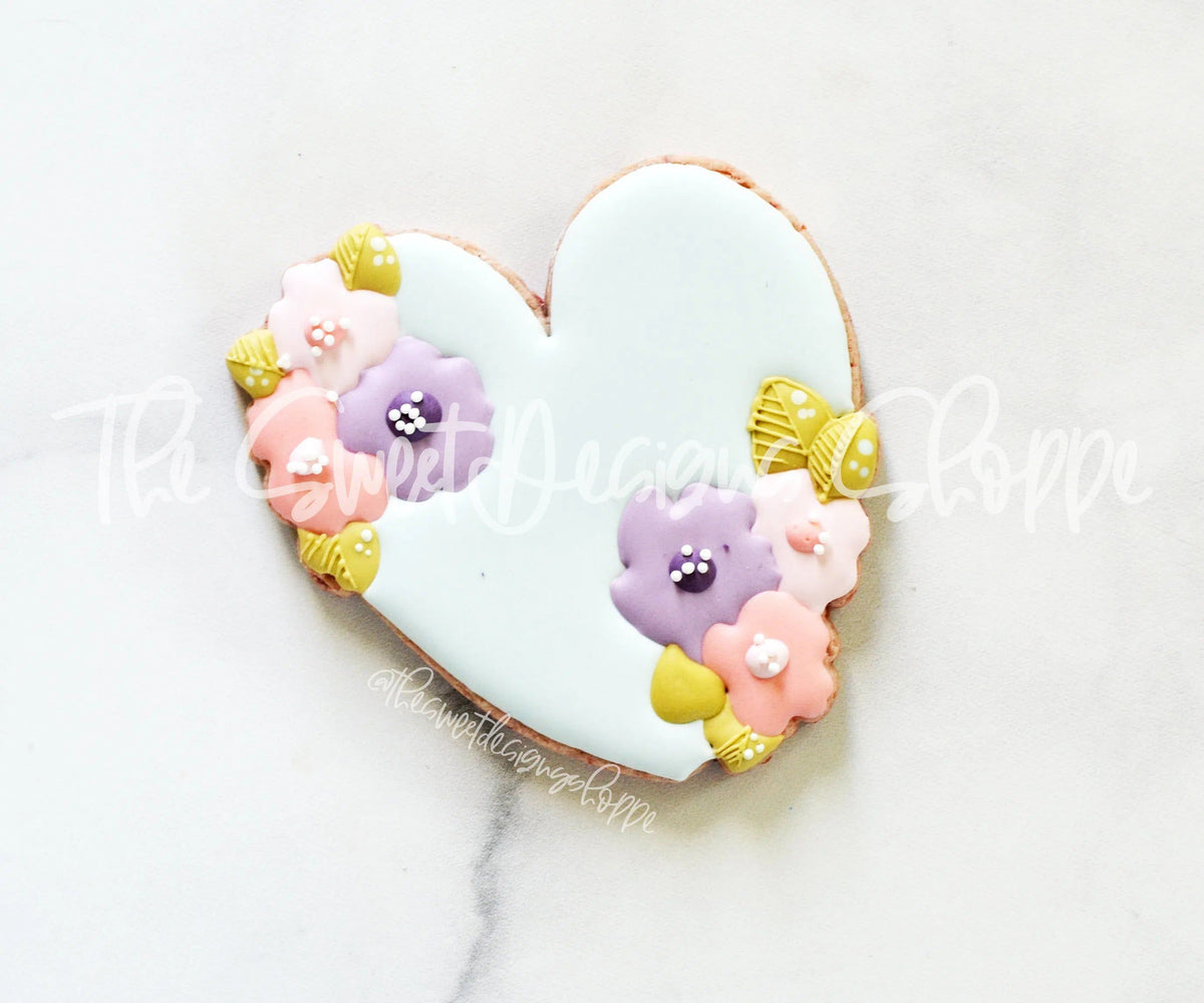 Cookie Cutters - Mother's Day Floral Heart - Cookie Cutter - The Sweet Designs Shoppe - TSDS - - ALL,Cookie Cutter,MOM,mother,Mothers Day,Promocode,valentines,Wedding,Wedding Favors