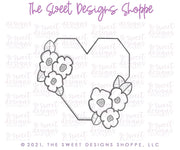 Cookie Cutters - Mother's Day Geometric Floral Heart - Cookie Cutter - The Sweet Designs Shoppe - TSDS - - ALL,Cookie Cutter,MOM,mother,Mothers Day,Promocode,valentines,Wedding,Wedding Favors