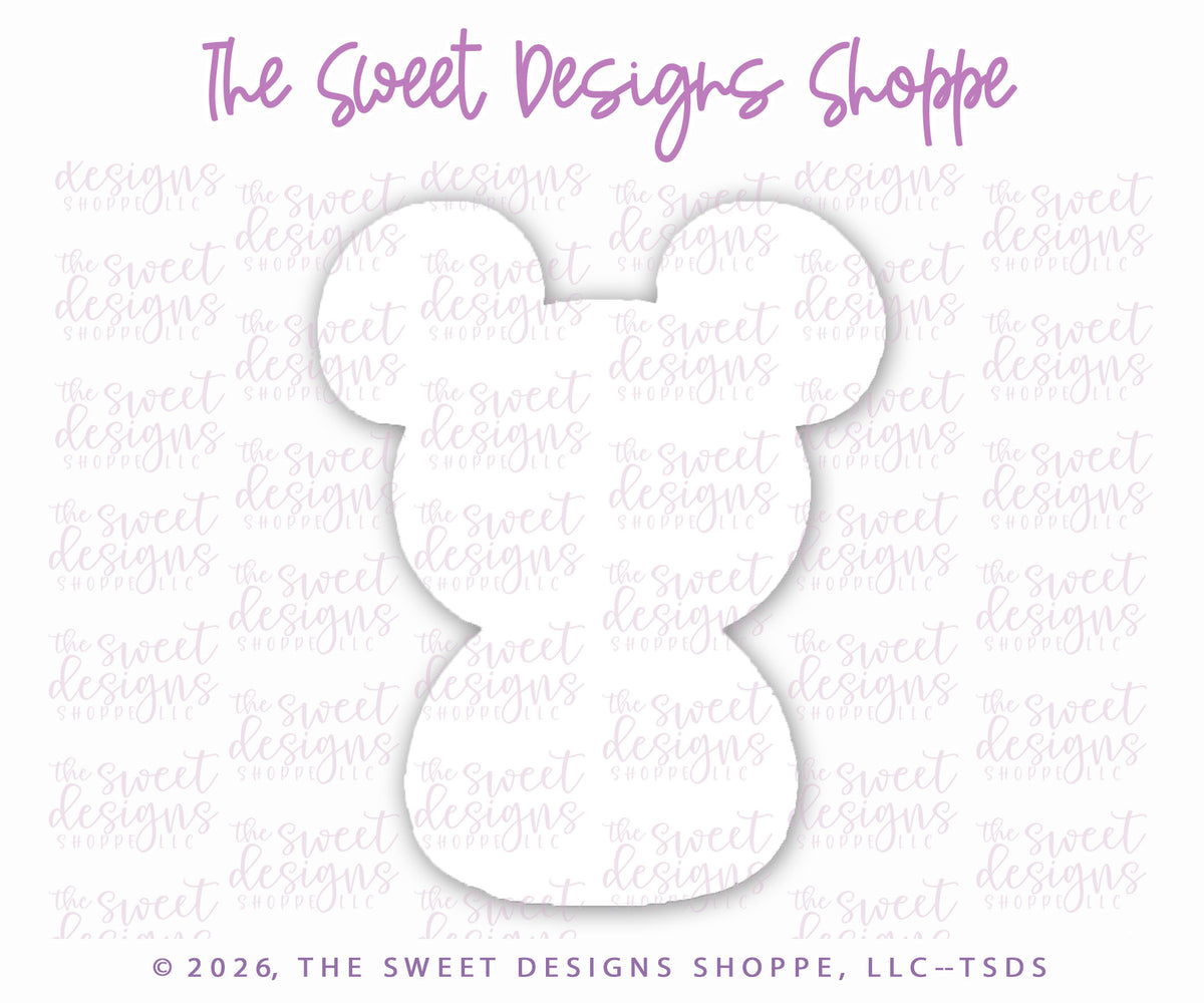 Cookie Cutters - Mouse Chunky Snowman - Cookie Cutter - The Sweet Designs Shoppe - TSDS - - ALL,Christmas,Christmas / Winter,Cookie Cutter,new,Promocode,Snack Theme park,STL,Theme Park,Theme park Snack