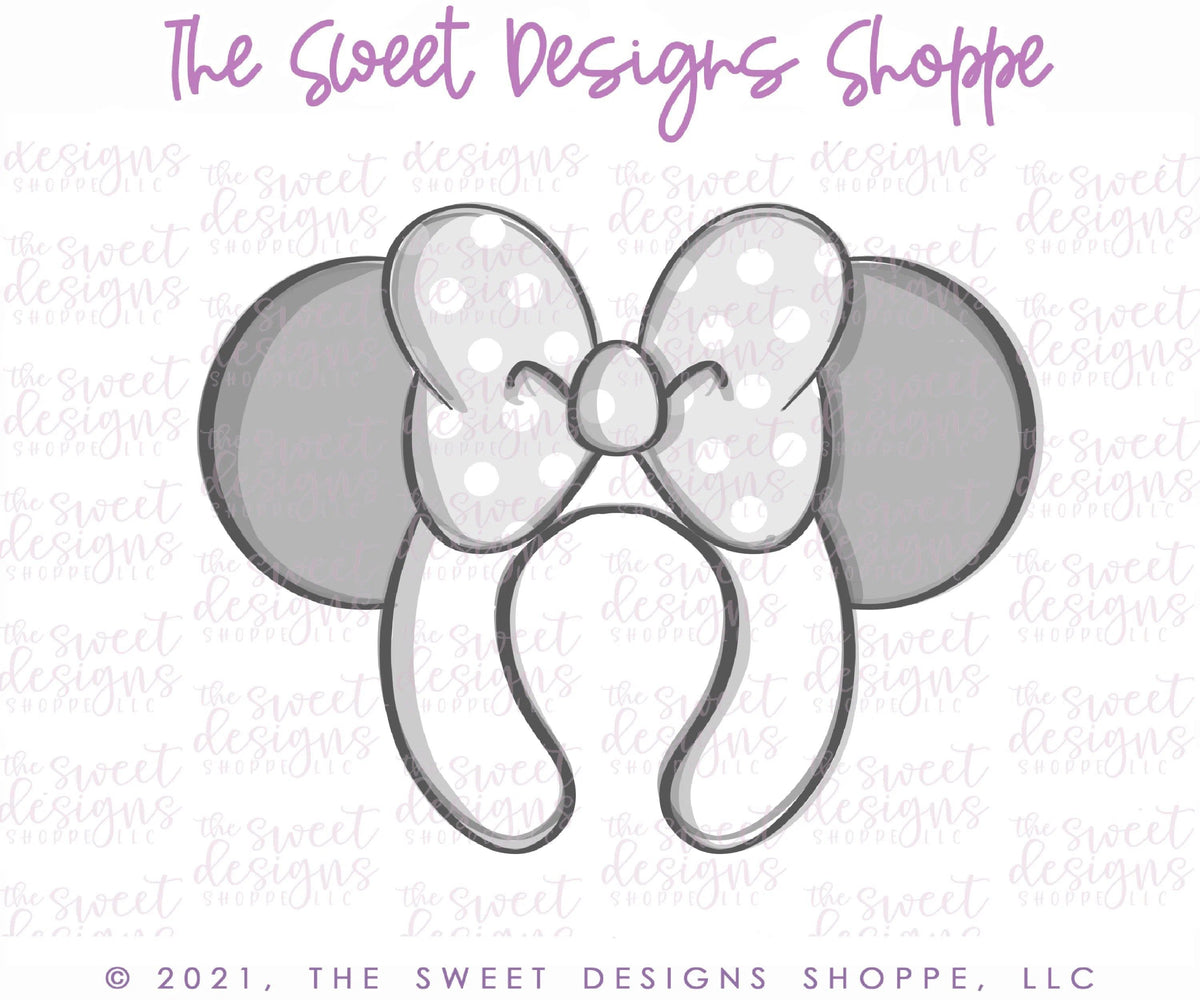 Cookie Cutters - Mouse Ears with Bow - Cookie Cutter - The Sweet Designs Shoppe - TSDS - - ALL,Birthday,Cookie Cutter,Hobbies,kids,Kids / Fantasy,mouse,Promocode,STL,summer,Theme Park,Travel