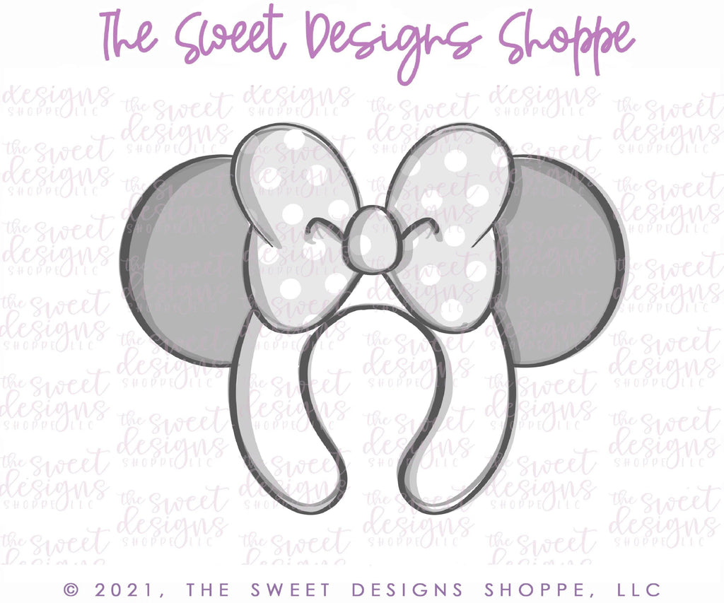 Cookie Cutters - Mouse Ears with Bow - Cookie Cutter - The Sweet Designs Shoppe - TSDS - - ALL,Birthday,Cookie Cutter,Hobbies,kids,Kids / Fantasy,mouse,Promocode,STL,summer,Theme Park,Travel