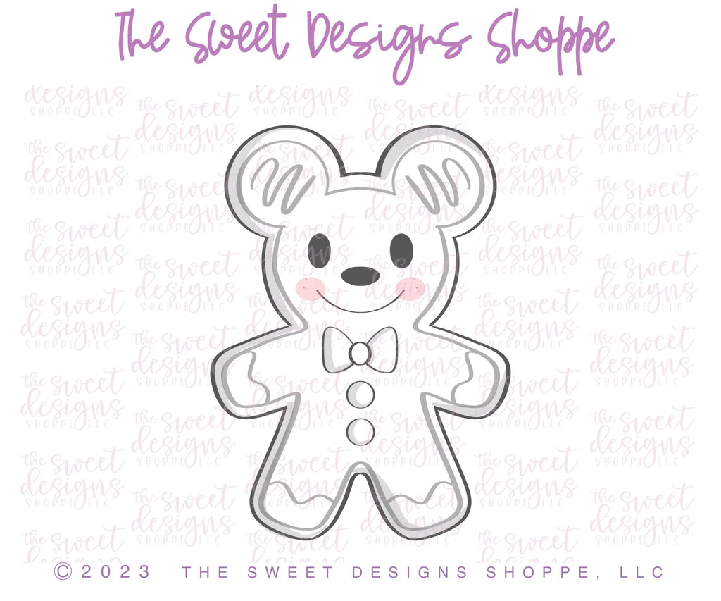 Cookie Cutters - Mouse GingerBoy- Cookie Cutter - Sweet Designs Shoppe - - ALL, Christmas, Christmas / Winter, Christmas Cookies, Cookie Cutter, Ginger bread, Gingerboy, Gingerbread, modern, Promocode