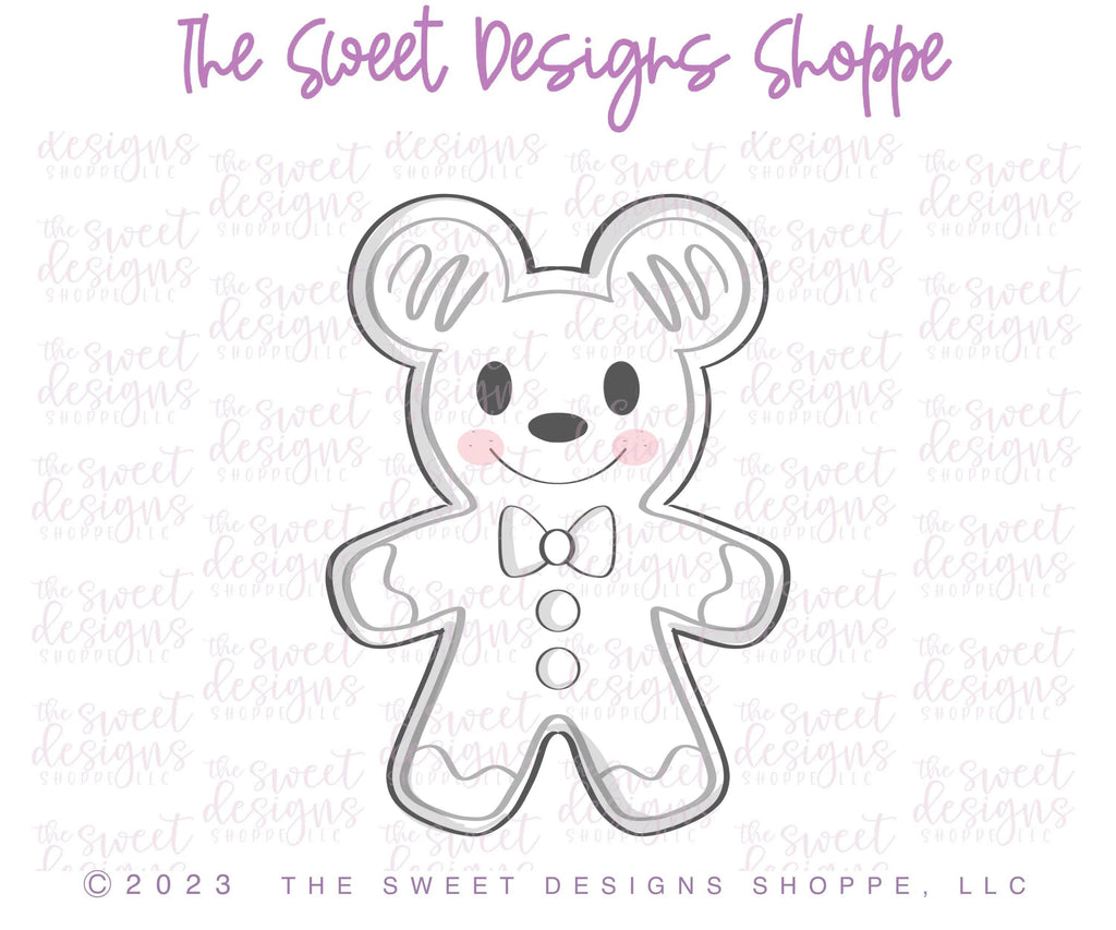 Cookie Cutters - Mouse GingerBoy- Cookie Cutter - The Sweet Designs Shoppe - - ALL, Christmas, Christmas / Winter, Christmas Cookies, Cookie Cutter, Ginger bread, Gingerboy, Gingerbread, modern, Promocode