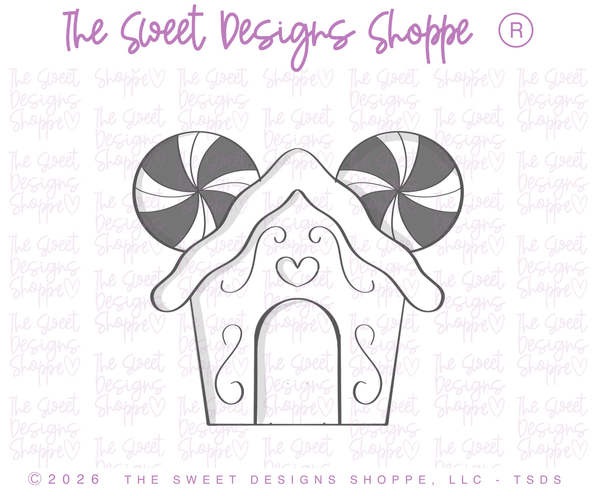 Cookie Cutters - Mouse Gingerhouse - Cookie Cutter - The Sweet Designs Shoppe - TSDS - - ALL,Christmas,Christmas / Winter,Cookie Cutter,ginger bread,gingerbread,new,Promocode,Snack Theme park,STL,Theme Park,Theme park Snack
