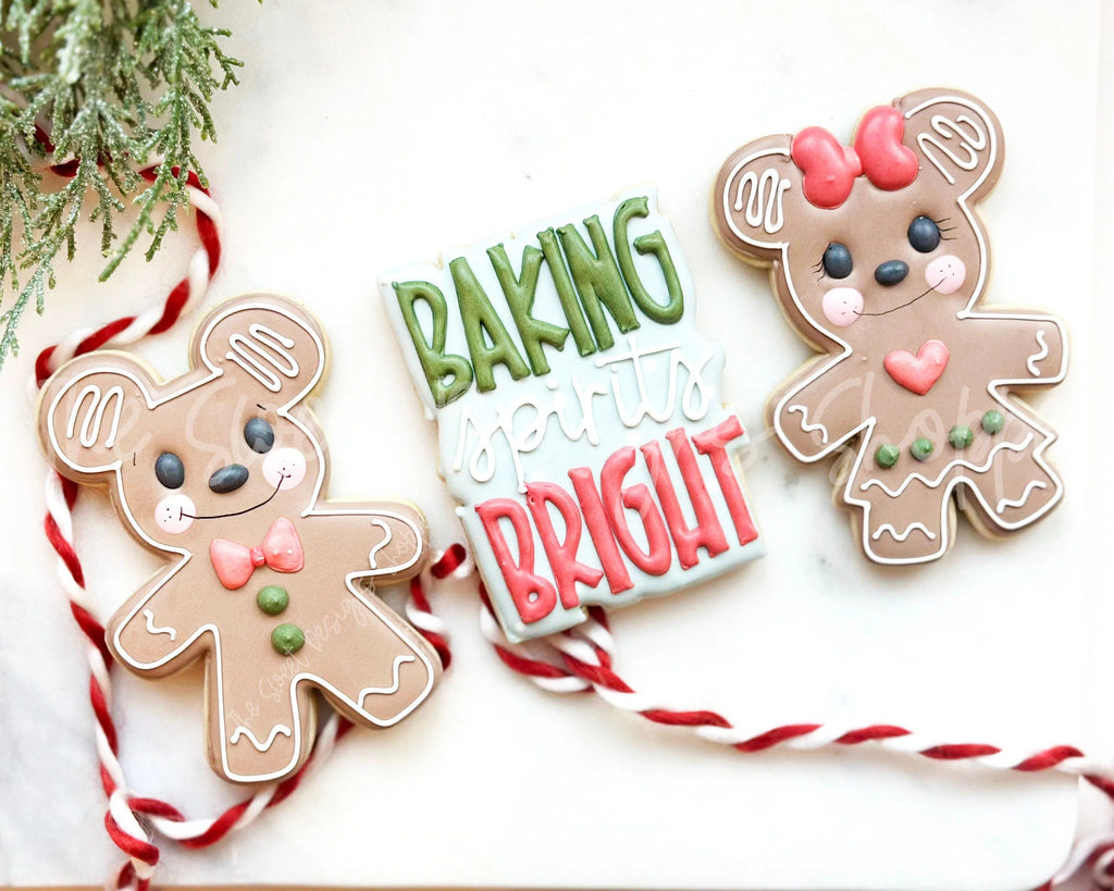 Cookie Cutters - Mouse Gingers and BAKING spirits BRIGHT Plaque Set - Cookie Cutters set - Set of 3 - Cookie Cutters - The Sweet Designs Shoppe - TSDS - - ALL,Christmas,Christmas / Winter,Cookie Cutter,Ginger boy,ginger bread,Ginger girl,Ginger set,Gingerboy,gingerbread,gingerbread man,Gingergirl,Mini Sets,Promocode,regular sets,set,STL