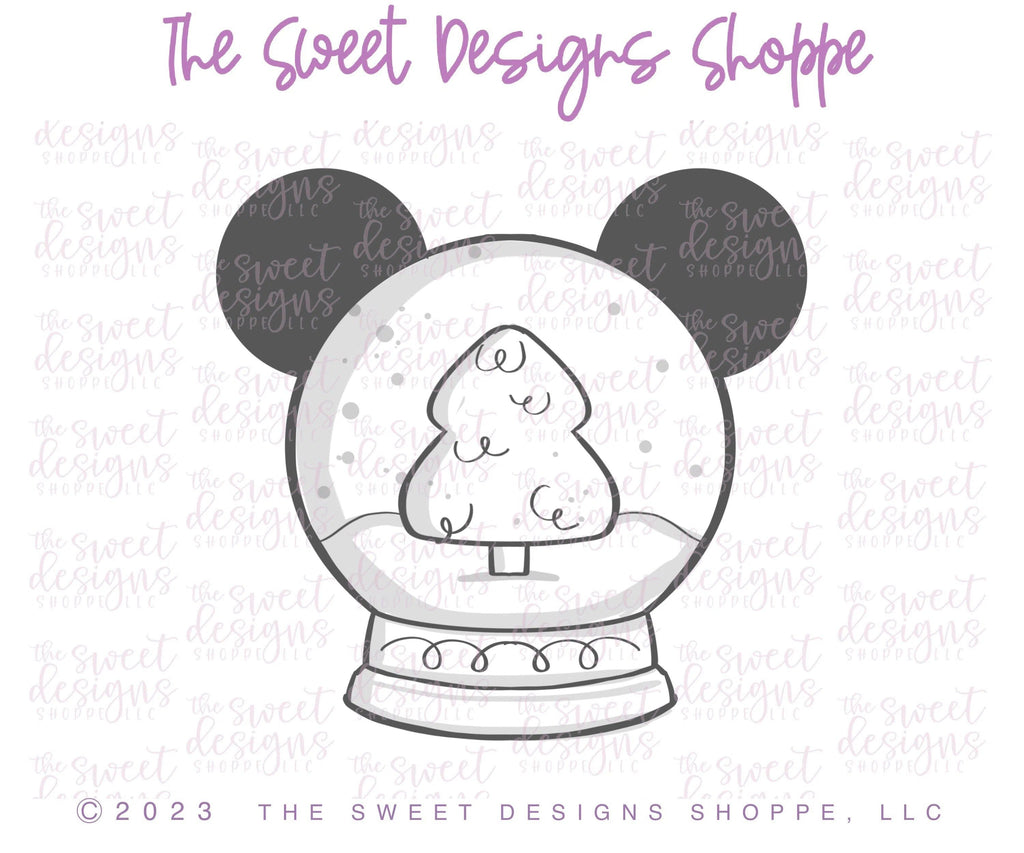 Cookie Cutters - Mouse Snow Globe - Cookie Cutter - The Sweet Designs Shoppe - - ALL, Christmas, Christmas / Winter, Christmas Cookies, Cookie Cutter, disney, mickey, Promocode, snowglobe, Theme Park, toy, toys