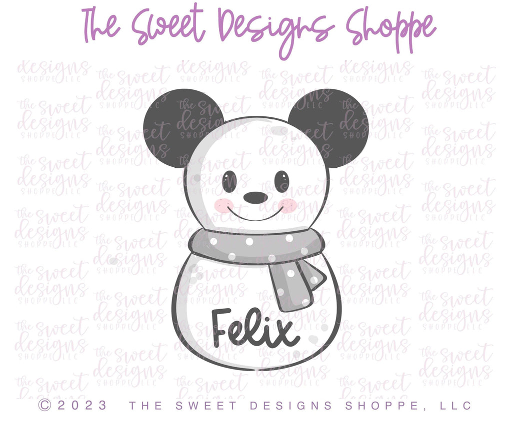 Cookie Cutters - Mouse Snowman - Cookie Cutter - The Sweet Designs Shoppe - TSDS - - ALL,Christmas,Christmas / Winter,Christmas Cookies,Cookie Cutter,Frosty,Promocode,Snowman,Theme Park