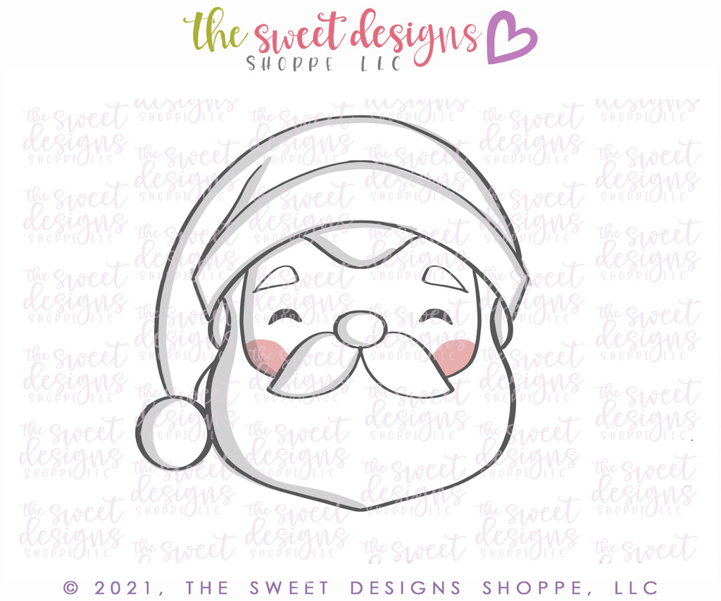 Cookie Cutters - Mr. & Mrs. Claus Advent Face Set - 2 Piece Set - Cookie Cutters - The Sweet Designs Shoppe - TSDS - - ALL,Christmas,Christmas / Winter,Cookie Cutter,Mini Set,Mini Sets,Promocode,regular sets,set,sets,STL