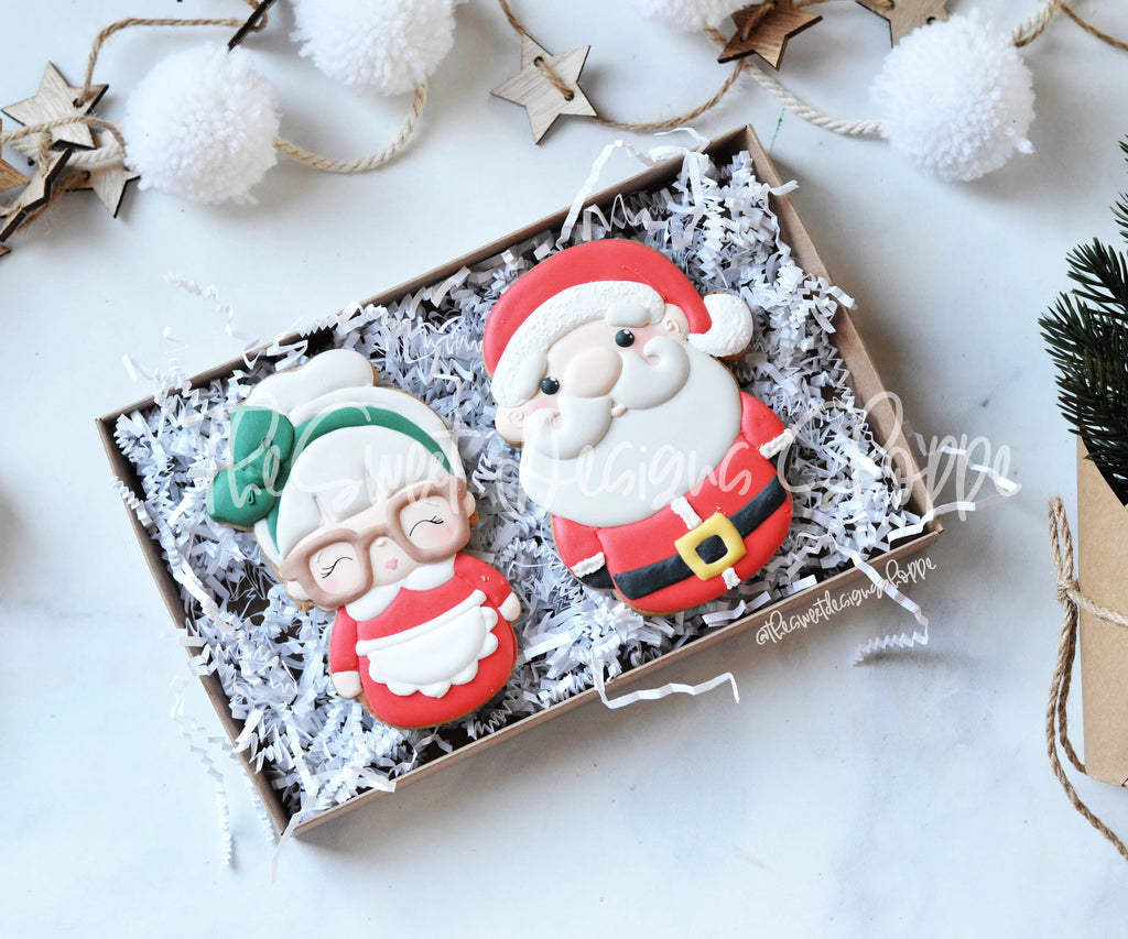 Cookie Cutters - Mr. & Mrs. Claus Set - 2 Piece Set - Cookie Cutters - The Sweet Designs Shoppe - TSDS - - ALL,Animal,Animals,Animals and Insects,Christmas,Christmas / Winter,Cookie Cutter,Mini Set,Mini Sets,Promocode,regular sets,set,sets