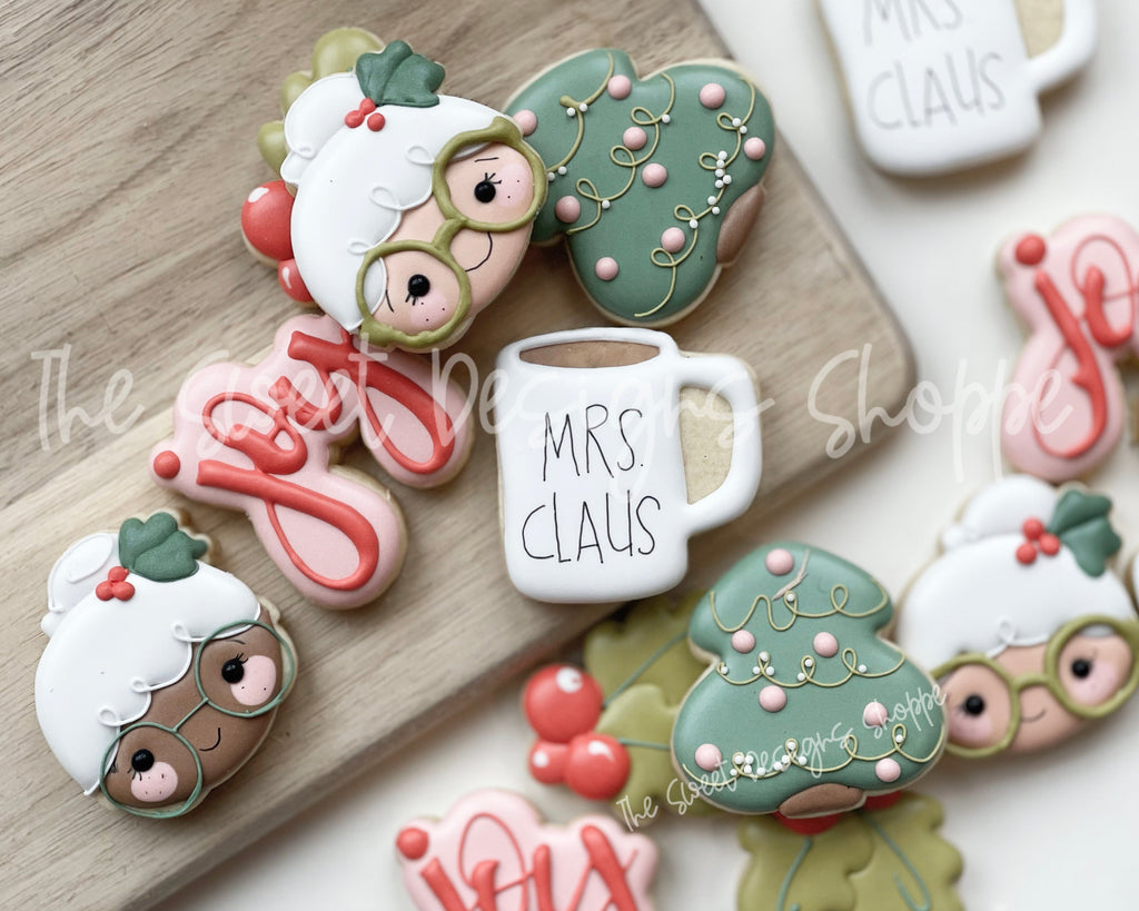 Cookie Cutters - Mrs Claus Set - Cookie Cutters - The Sweet Designs Shoppe - TSDS - - ALL,Christmas / Winter,Cookie Cutter,Mini Sets,mug,mugs,Promocode,regular sets,Santa,set,Tiny Set,Tiny sets