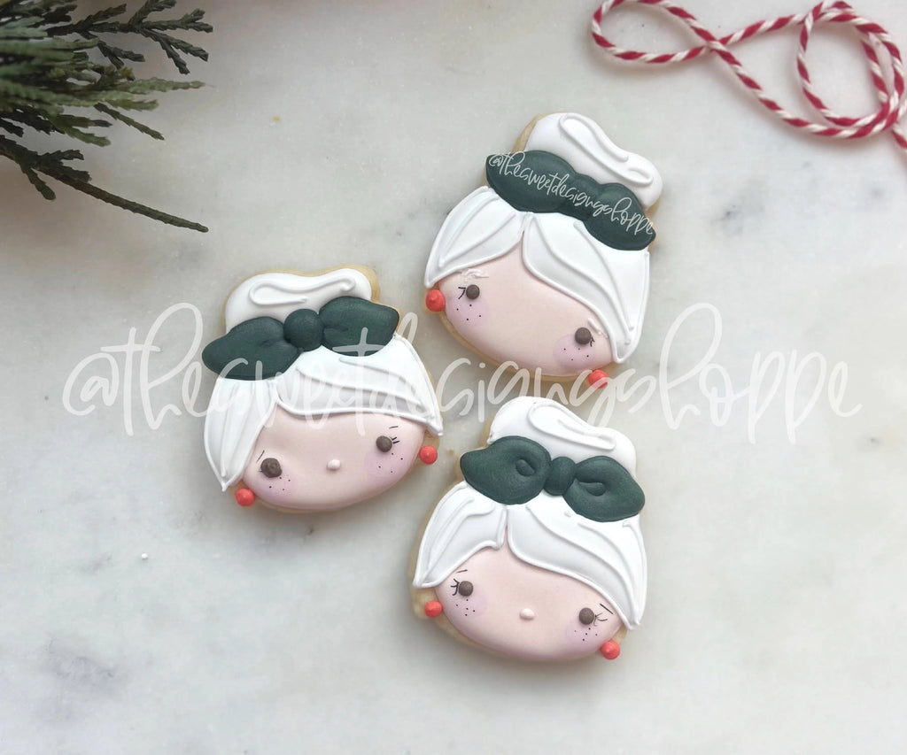 Cookie Cutters - Mrs. Claus Face 2023- Cookie Cutter - The Sweet Designs Shoppe - - ALL, Christmas, Christmas / Winter, Christmas Cookies, Cookie Cutter, MrsClaus, MrsClausFace, Promocode