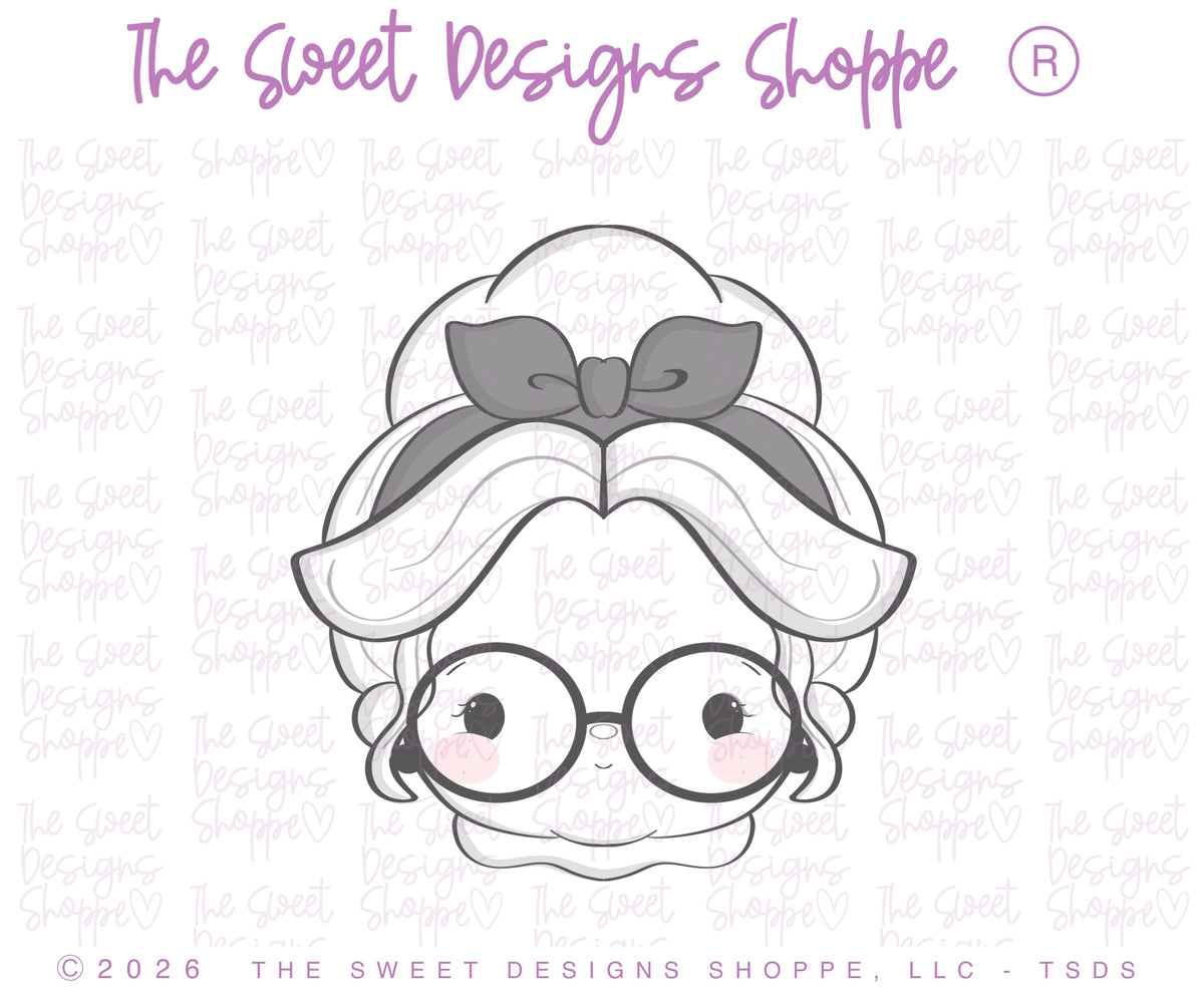 Cookie Cutters - Mrs. Claus Face 2026 - Cookie Cutter - The Sweet Designs Shoppe - TSDS - - ALL,Christmas,Christmas / Winter,christmas 2026,Cookie Cutter,Mrs. Claus,Mrs. Claus Face 2026,new,Promocode,STL