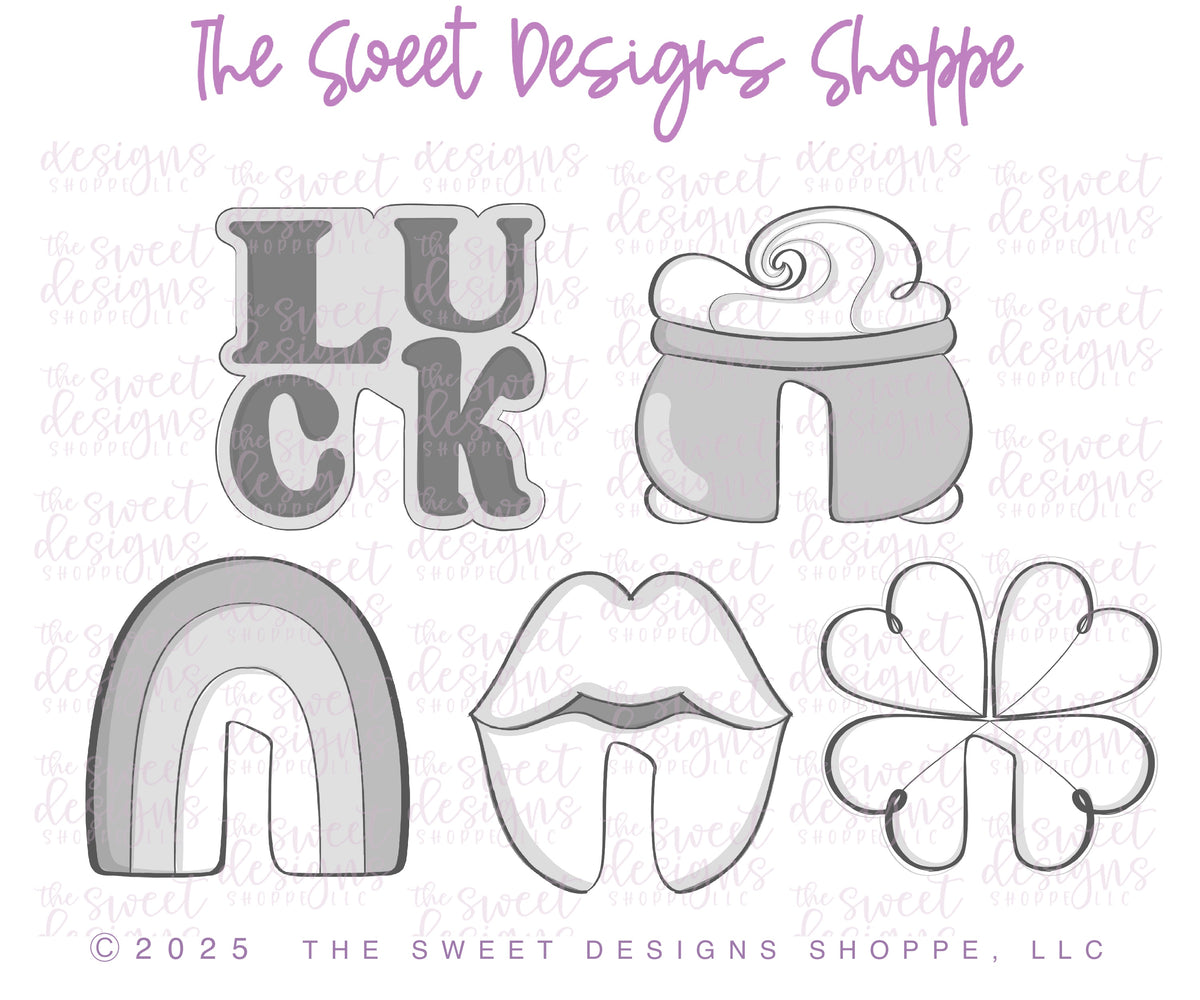 Cookie Cutters - Mug Hugger - St Patrick's Cookie Cutter Set - Set of 5 - Cookie Cutters - The Sweet Designs Shoppe - TSDS - - ALL,Cookie Cutter,Mini Set,Mini Sets,Promocode,regular sets,set,sets,ST PATRICK,st patricks,St Patrick’s Day,STL