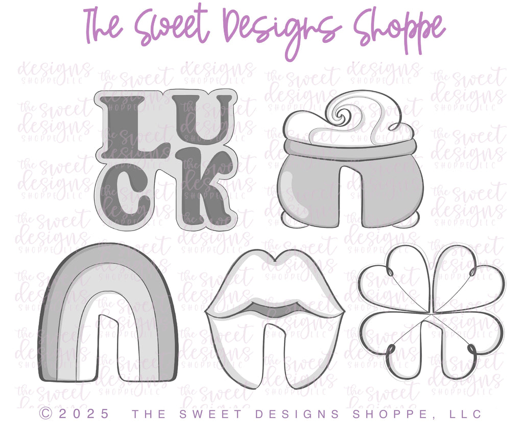 Cookie Cutters - Mug Hugger - St Patrick's Cookie Cutter Set - Set of 5 - Cookie Cutters - The Sweet Designs Shoppe - TSDS - - ALL,Cookie Cutter,Mini Set,Mini Sets,Promocode,regular sets,set,sets,ST PATRICK,st patricks,St Patrick’s Day,STL