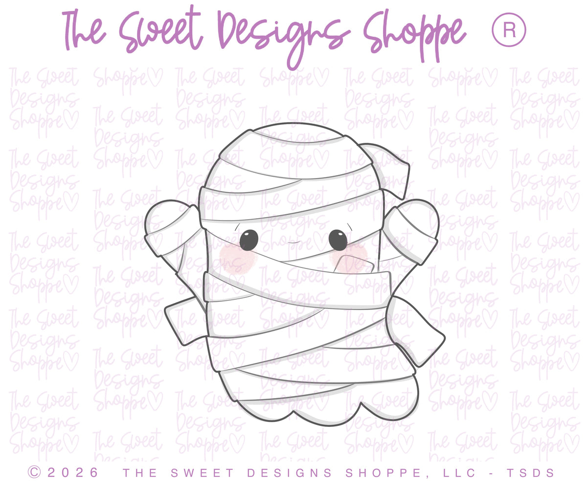 Cookie Cutters - Mummy Ghost - Cookie Cutter - The Sweet Designs Shoppe - TSDS - - ALL,Cookie Cutter,Fall / Halloween,Ghost,halloween,Halloween / Fall / Thanksgiving,Promocode,STL