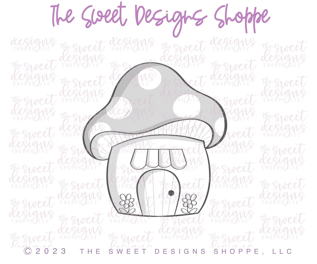 Cookie Cutters - Mushroom House - Cookie Cutter - The Sweet Designs Shoppe - TSDS - - 6b's,ALL,classes,Cookie Cutter,Easter,Easter / Spring,Flower,Flowers,Leaves and Flowers,Nature,Promocode,Spring,STL,Trees Leaves and Flowers