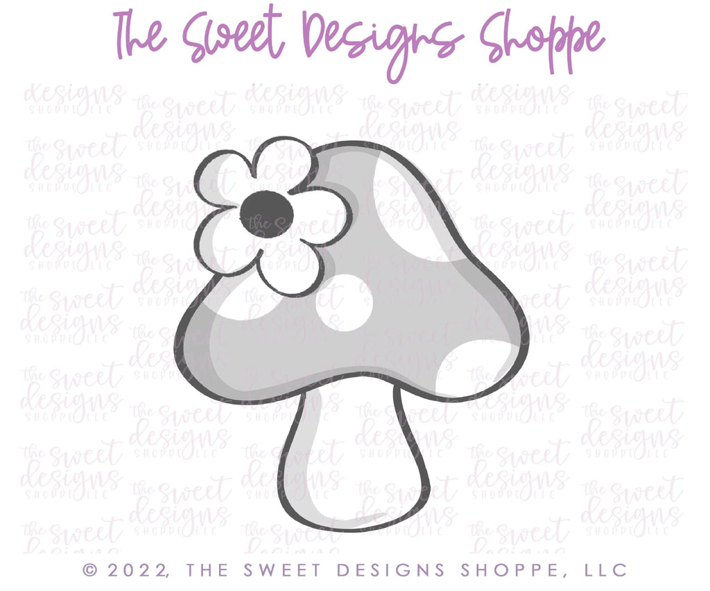 Cookie Cutters - Mushroom with Daisy - Cookie Cutter - The Sweet Designs Shoppe - - 041120, ALL, Cookie Cutter, Flower, Nature, Promocode, Spring, Valentine, Valentines, Valentines couples