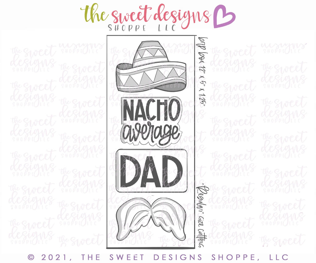 Cookie Cutters - Nacho Average Set - Cookie Cutters - Sweet Designs Shoppe - - 5 de Mayo, ALL, cinco, Cookie Cutter, dad, Father, father's day, grandfather, hobbie, Hobbies, Hobbies and Camping, hobby, Mexico, Mini Sets, Promocode, regular sets, set