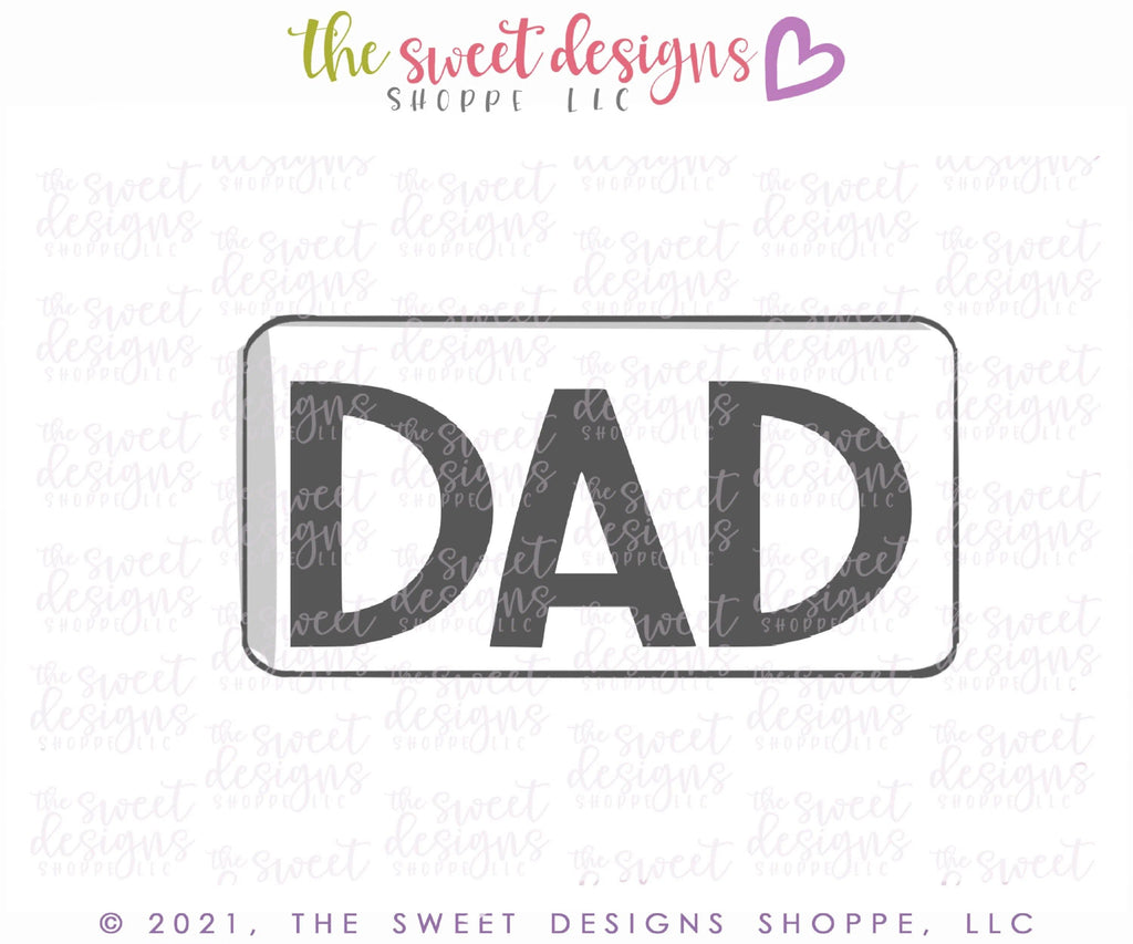 Cookie Cutters - NACHO Rectangle - Cookie Cutter - The Sweet Designs Shoppe - TSDS - - ALL,basic,Basic Shapes,BasicShapes,Cookie Cutter,dad,Father,father's day,grandfather,Plaque,Plaques,PLAQUES HANDLETTERING,Promocode