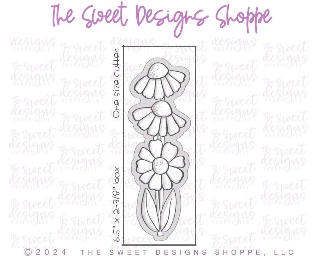 Cookie Cutters - Narrow Skinny Daisies - Cookie Cutter - The Sweet Designs Shoppe - TSDS - - ALL,Cookie Cutter,Daisy,Easter,Easter / Spring,Flower,Flowers,Leaves and Flowers,MOM,mother,Mothers Day,Nature,Promocode,STL,Trees Leaves and Flowers,valentine,valentines,Woodlands Leaves and Flowers