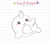 Cookie Cutters - Narwhal - Cookie Cutter - The Sweet Designs Shoppe - TSDS - - ALL,Animal,Animals,Cookie Cutter,fairy,Fantasy,Promocode,STL,summer,under the sea,Valentines