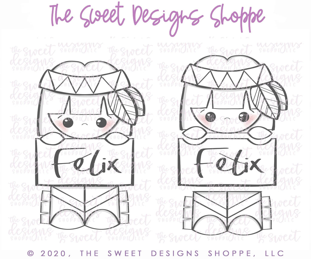 Cookie Cutters - Native American Boy Set - Cookie Cutters - The Sweet Designs Shoppe - TSDS - - ALL,Cookie Cutter,Fall / Thanksgiving,Mini Set,Mini Sets,Promocode,regular sets,set,sets,thanksgiving