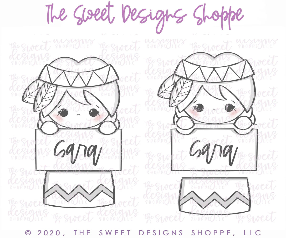 Cookie Cutters - Native American Girl Set - Cookie Cutters - The Sweet Designs Shoppe - TSDS - - ALL,Cookie Cutter,Fall / Thanksgiving,Mini Set,Mini Sets,Promocode,regular sets,set,sets,thanksgiving
