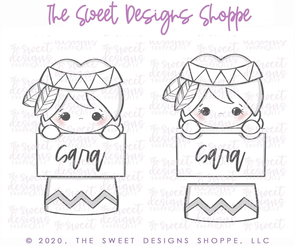 Cookie Cutters - Native American Girl Set - Cookie Cutters - The Sweet Designs Shoppe - TSDS - - ALL,Cookie Cutter,Fall / Thanksgiving,Mini Set,Mini Sets,Promocode,regular sets,set,sets,thanksgiving