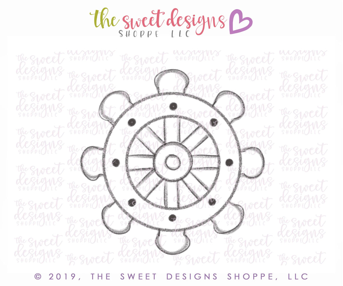 Cookie Cutters - Nautical Wheel - Cookie Cutter - The Sweet Designs Shoppe - TSDS - - ALL,beach,Cookie Cutter,pool,pool party,Promocode,STL,Summer,under the sea
