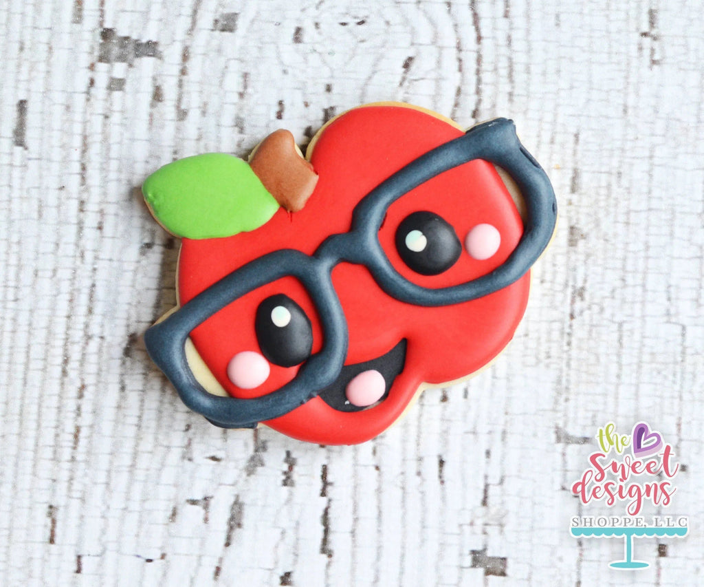 Cookie Cutters - Nerdy Apple - Cookie Cutter - The Sweet Designs Shoppe - - ALL, back to school, Cookie Cutter, Customize, Food, Food & Beverages, fruit, Grad, graduations, Promocode, School, School / Graduation