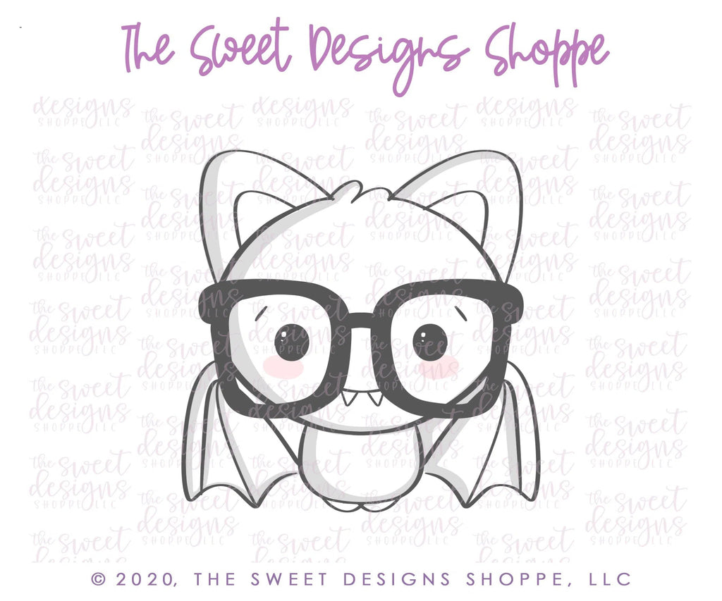 Cookie Cutters - Nerdy Bat - Cookie Cutter - Sweet Designs Shoppe - - ALL, Animal, Animals, Bat, Cookie Cutter, Customize, Fall / Halloween, halloween, Promocode