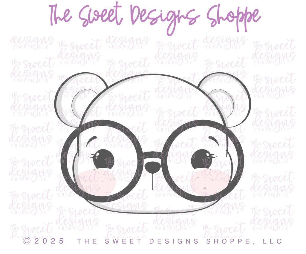 Cookie Cutters - Nerdy Bear - Cookie Cutter - The Sweet Designs Shoppe - TSDS - - ALL,Animals,back to school,Bear,bear face,Cookie Cutter,nerdy bear face,Promocode,School,School / Graduation,school supplies,STL