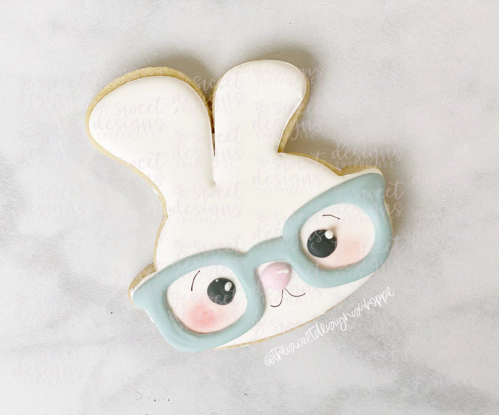 Cookie Cutters - Nerdy Bunny Face 2019 - Cookie Cutter - Sweet Designs Shoppe - - 2019, 2022EasterTop, ALL, Animal, Animals, Cookie Cutter, Easter / Spring, easter collection 2019, Promocode, Spring