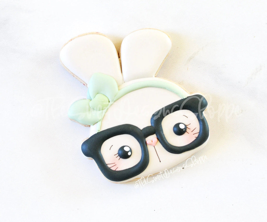 Cookie Cutters - Nerdy Bunny Girly Face - Cookie Cutter - The Sweet Designs Shoppe - TSDS - - ALL,Animal,Animals,Animals and Insects,Cookie Cutter,easter,Easter / Spring,Promocode