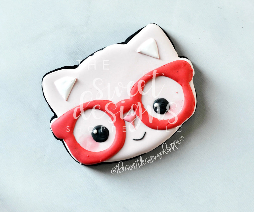 Cookie Cutters - Nerdy Cat - Cookie Cutter - The Sweet Designs Shoppe - - ALL, Animal, Animals, Animals and Insects, Cookie Cutter, Promocode, Valentine, Valentines