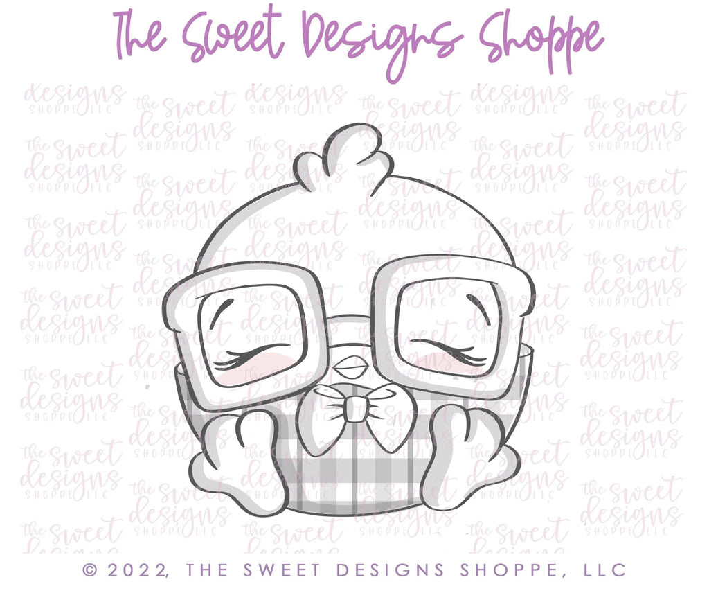 Cookie Cutters - Nerdy Chick - Cookie Cutter - The Sweet Designs Shoppe - TSDS - - ALL,Animal,Animals,Animals and Insects,Chick,Cookie Cutter,Easter,Easter / Spring,Lady Milk Stache,Lady MilkStache,LadyMilkStache,Nerdy,Promocode